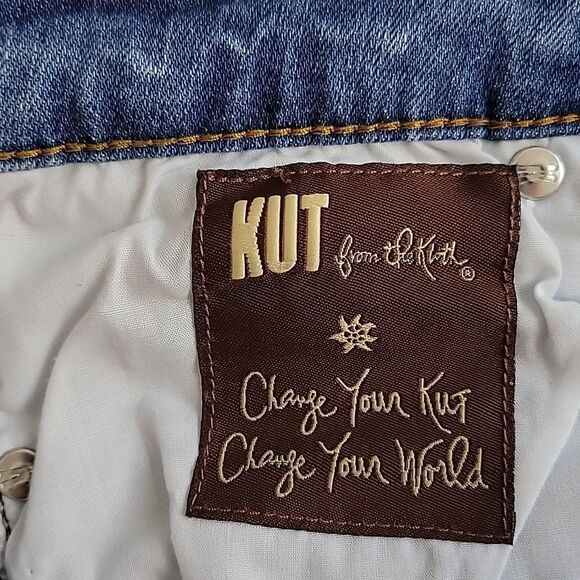 Kut From The Kloth Catherine Boyfriend Lightwash Blue Denim Jeans Womens Size 8 - Picture 12 of 16